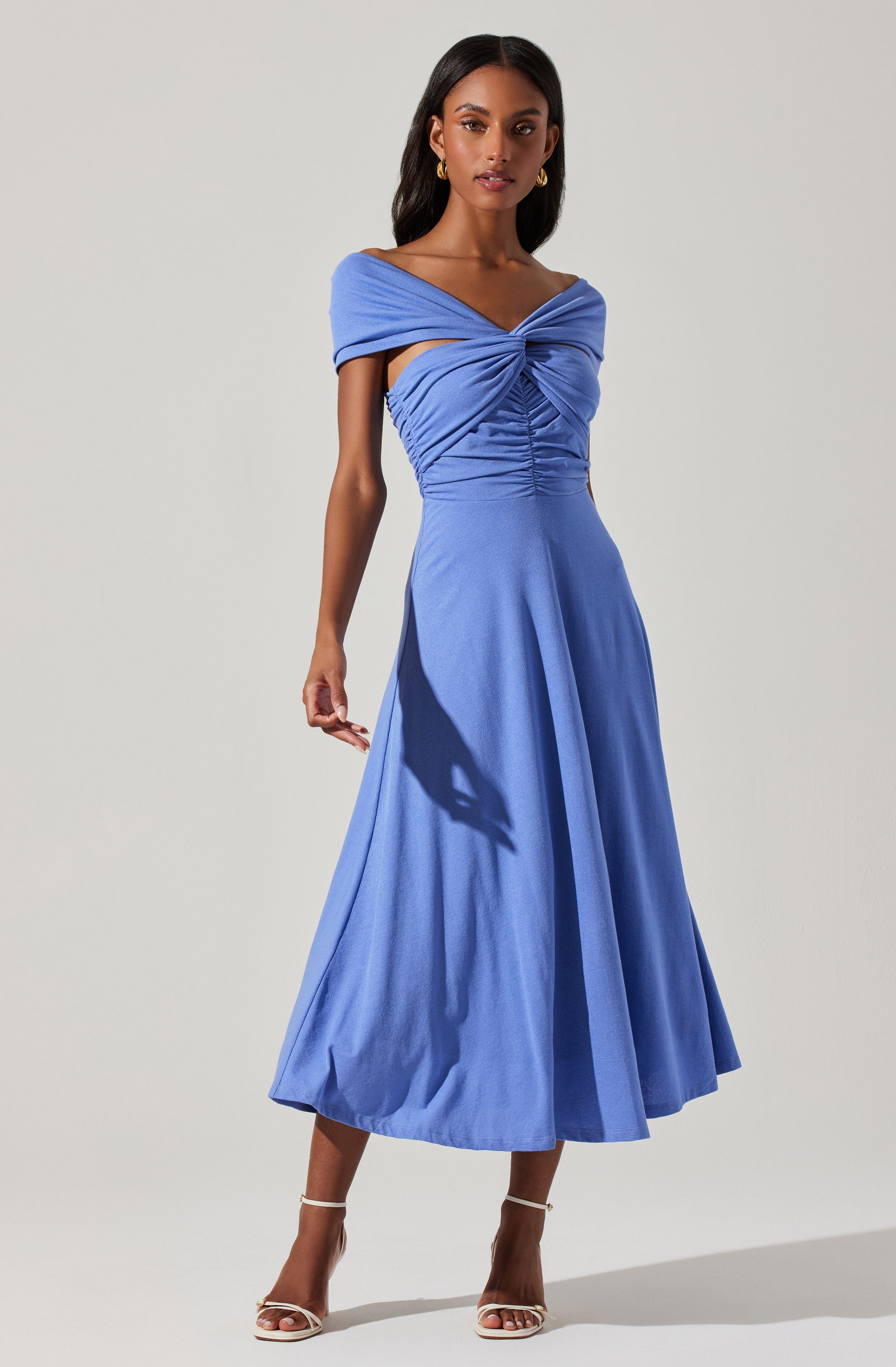 Off Shoulder Midi Dress - Balto