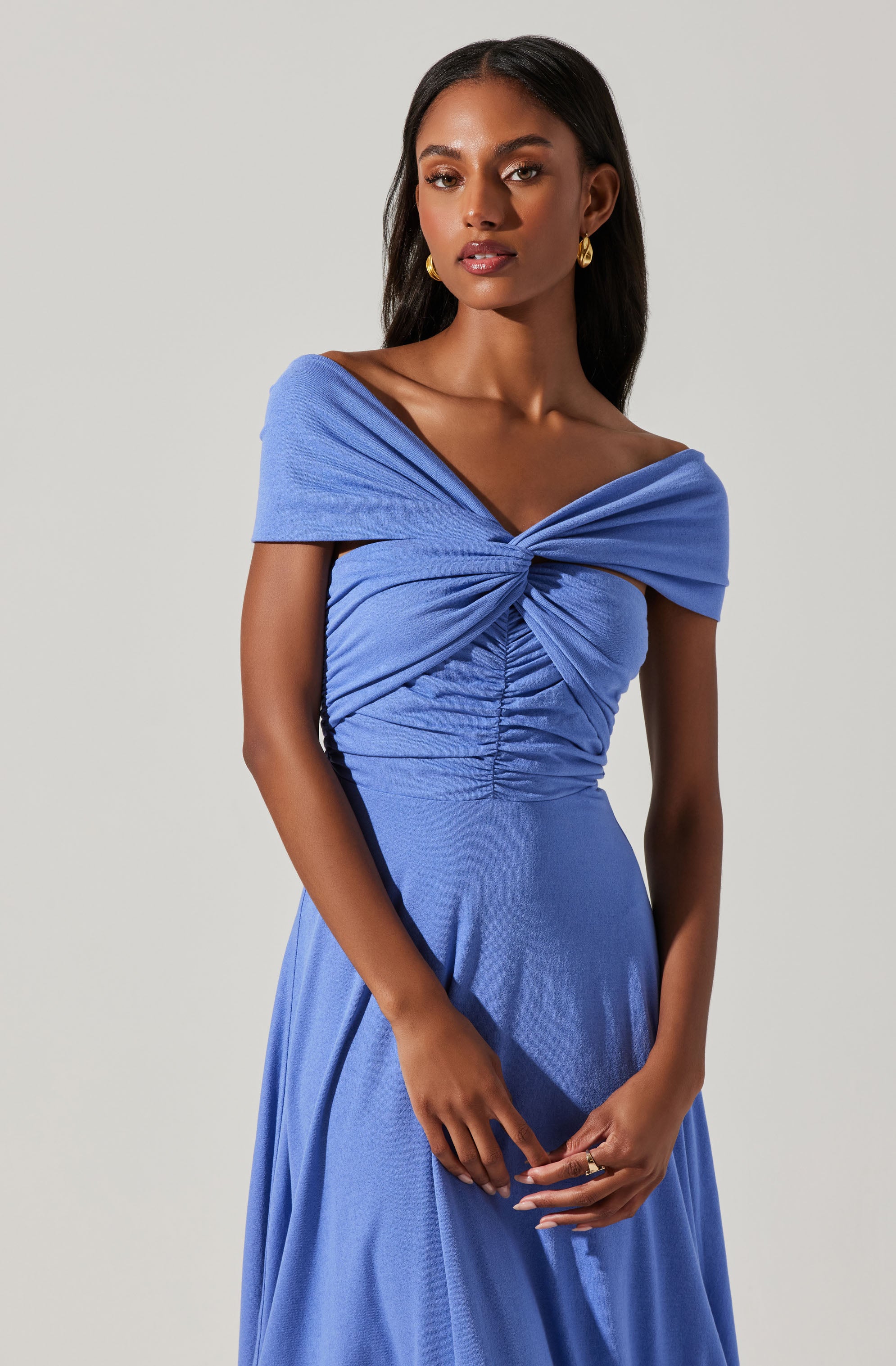 Off Shoulder Midi Dress - Balto