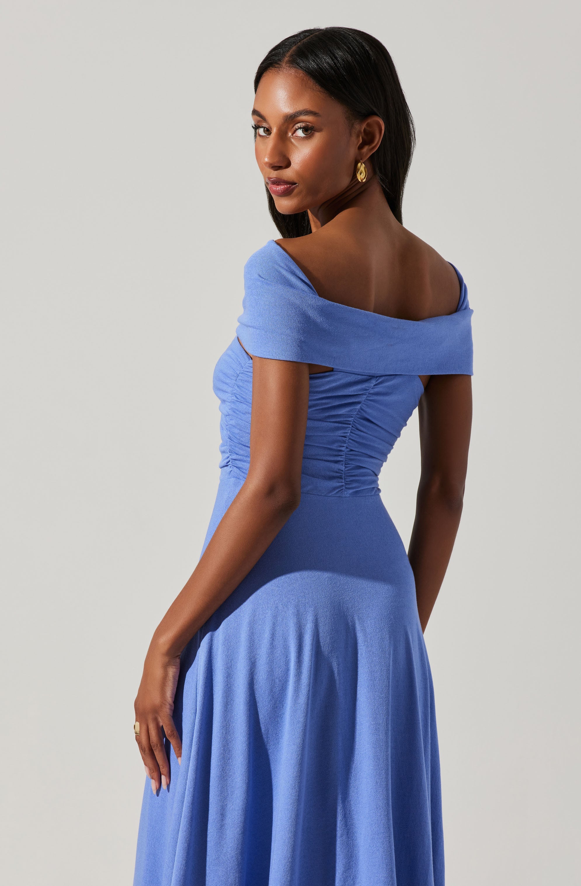 Off Shoulder Midi Dress - Balto