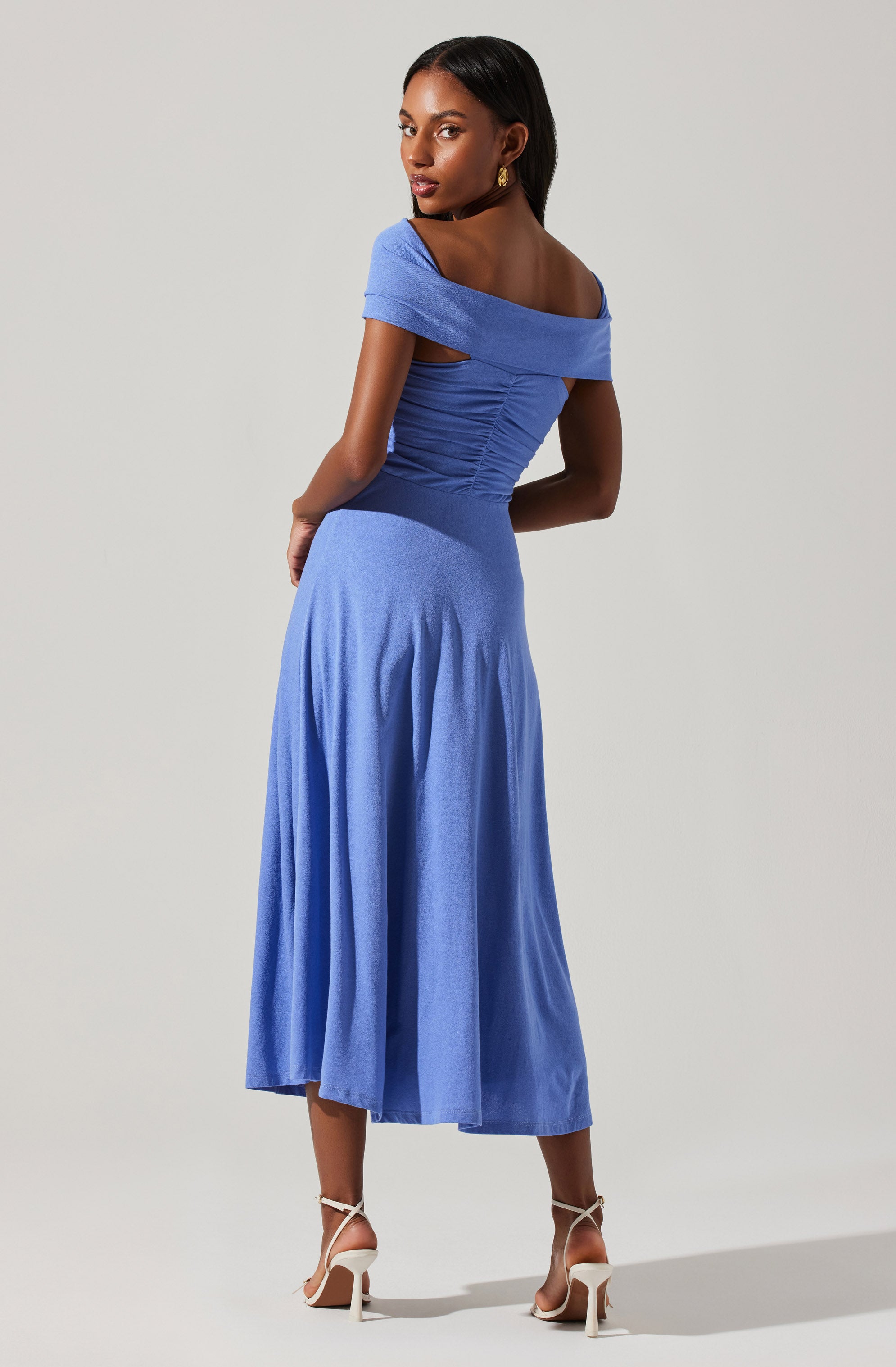 Off Shoulder Midi Dress - Balto