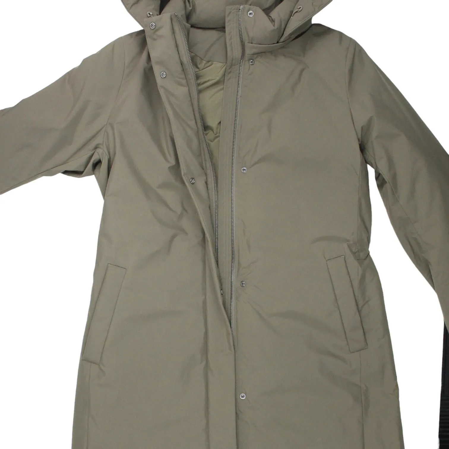 Olive Hybrid Down Coat by Uniqlo