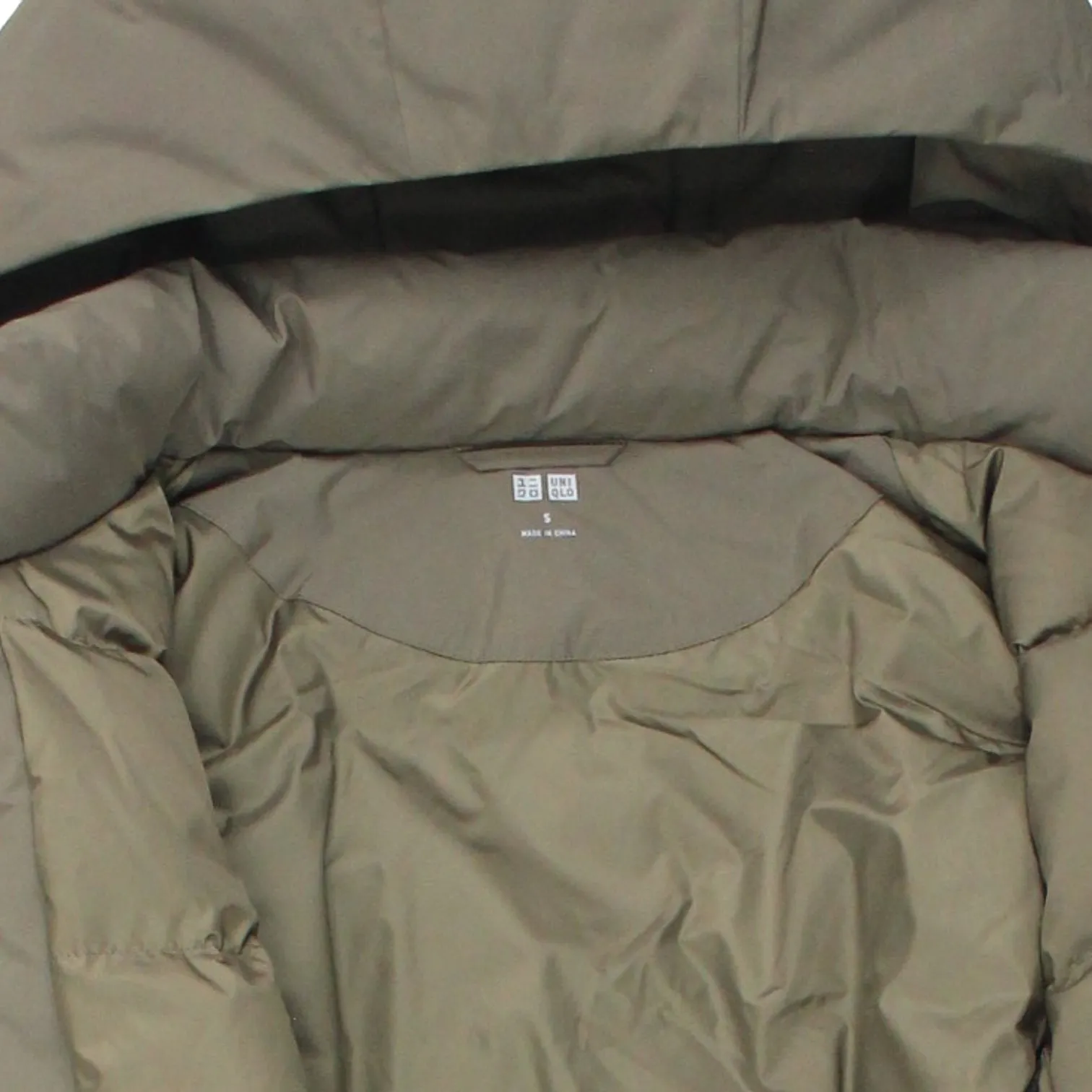 Olive Hybrid Down Coat by Uniqlo