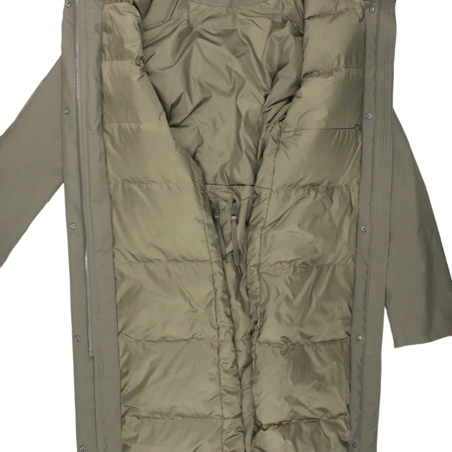 Olive Hybrid Down Coat by Uniqlo