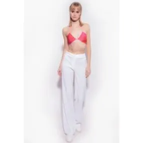 Flared White Women's Stretch Pants