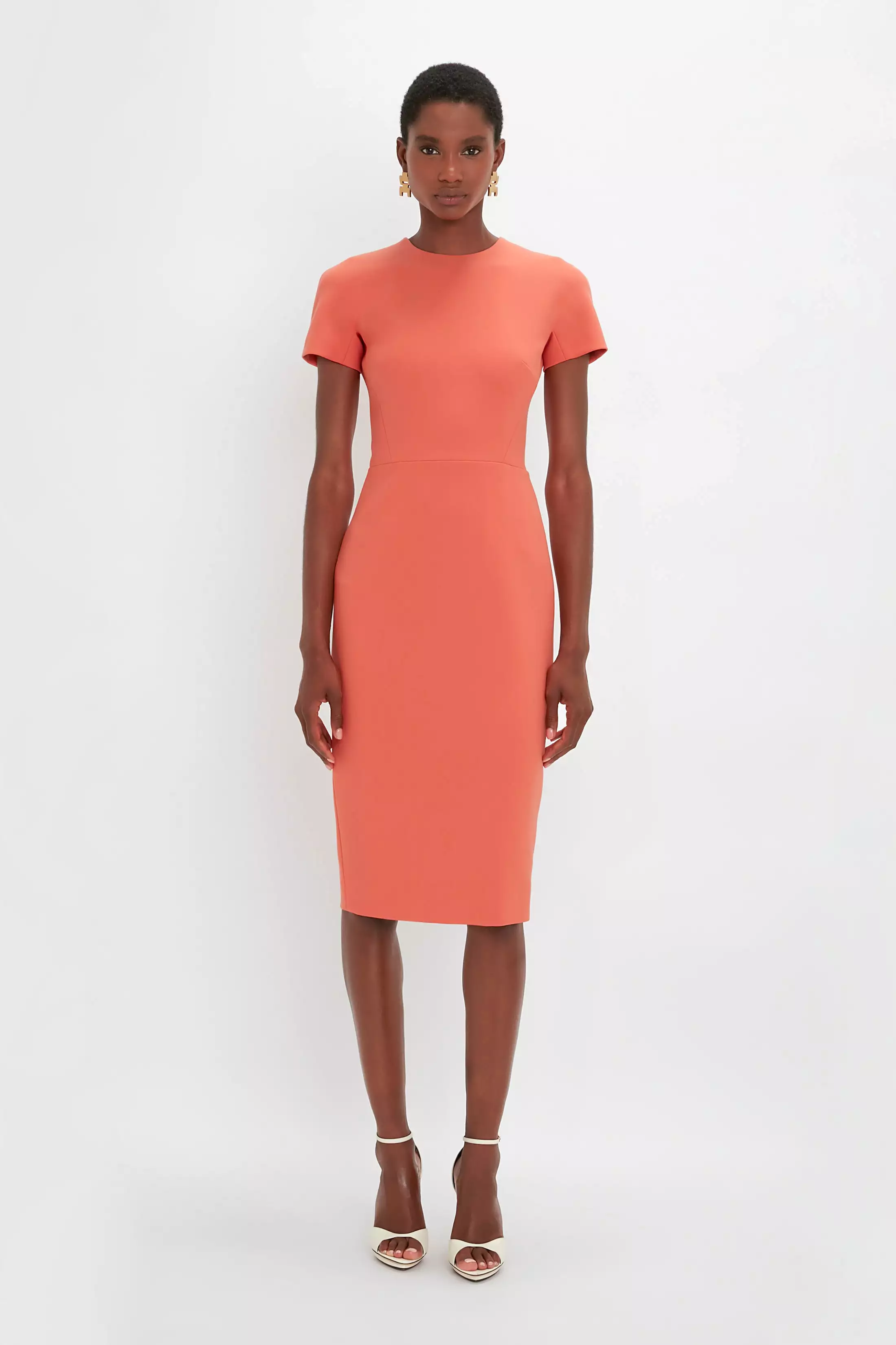 Papaya Fitted T-Shirt Dress