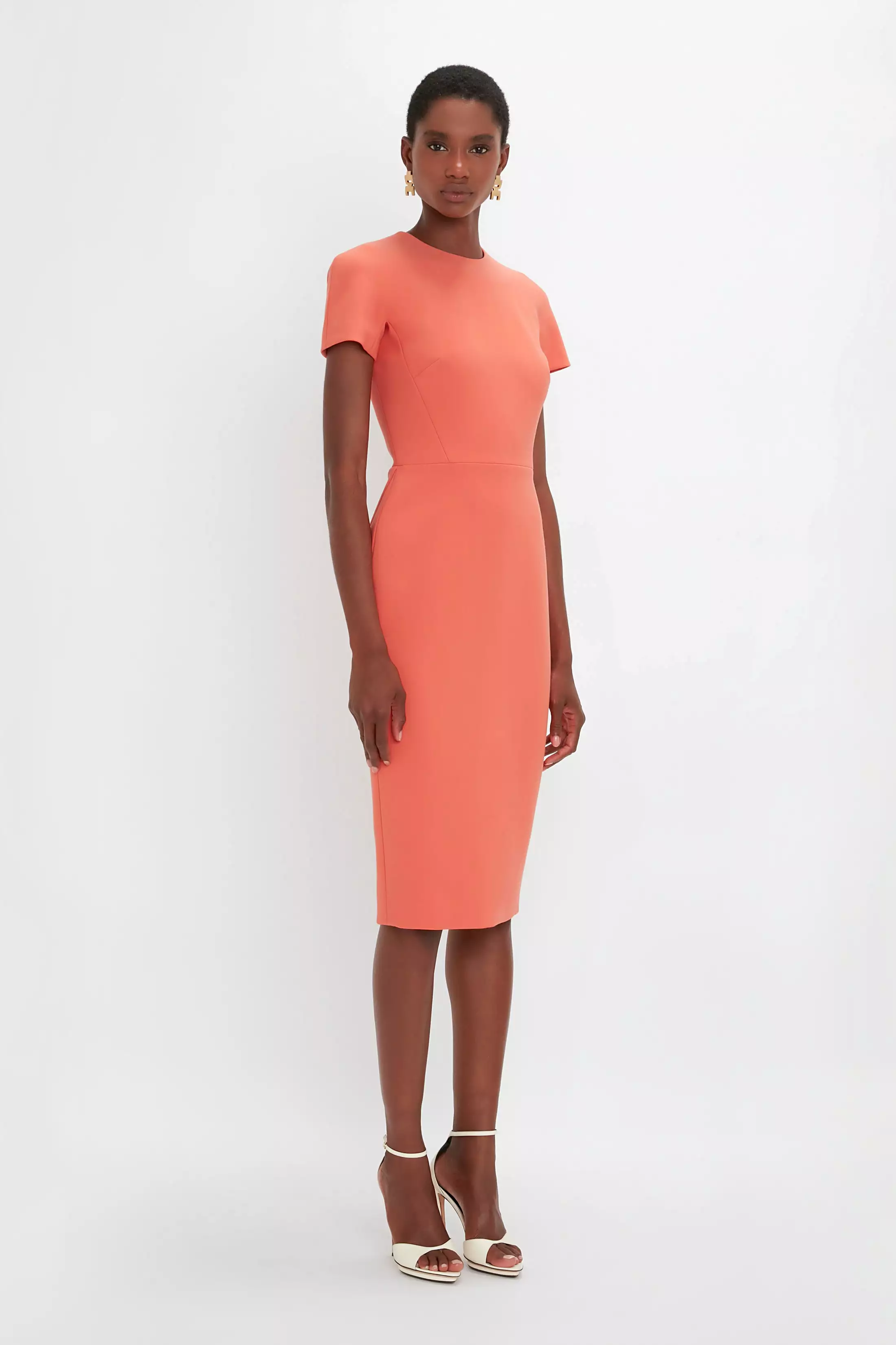 Papaya Fitted T-Shirt Dress