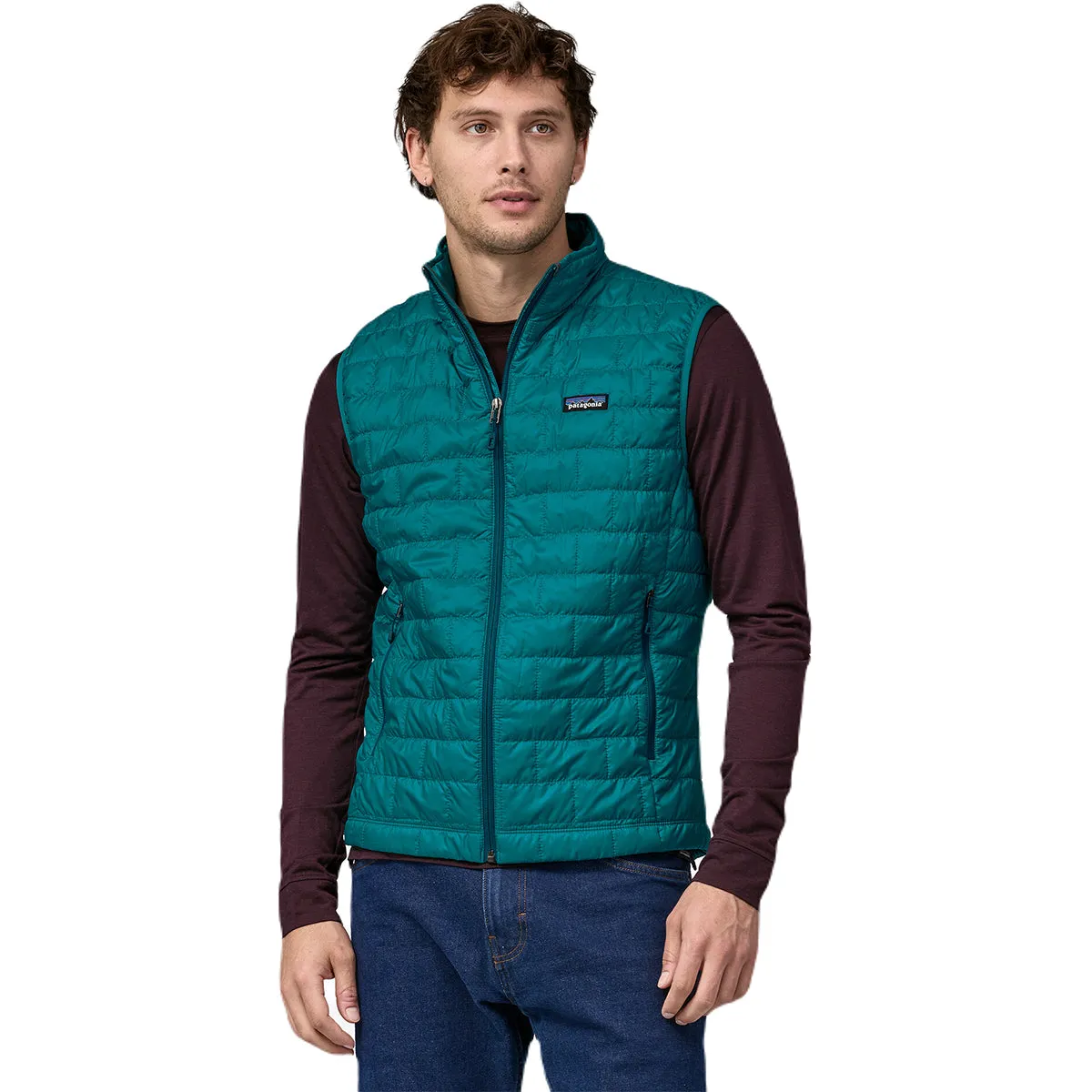 Patagonia Men's Blue Nano Puff Vest for Belaying