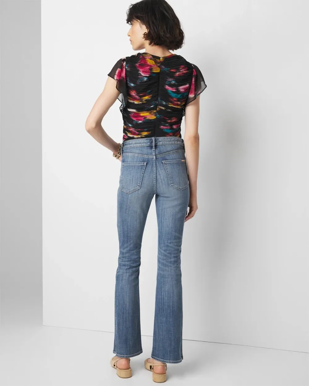 Petite Soft Denim Skinny Flare Jeans