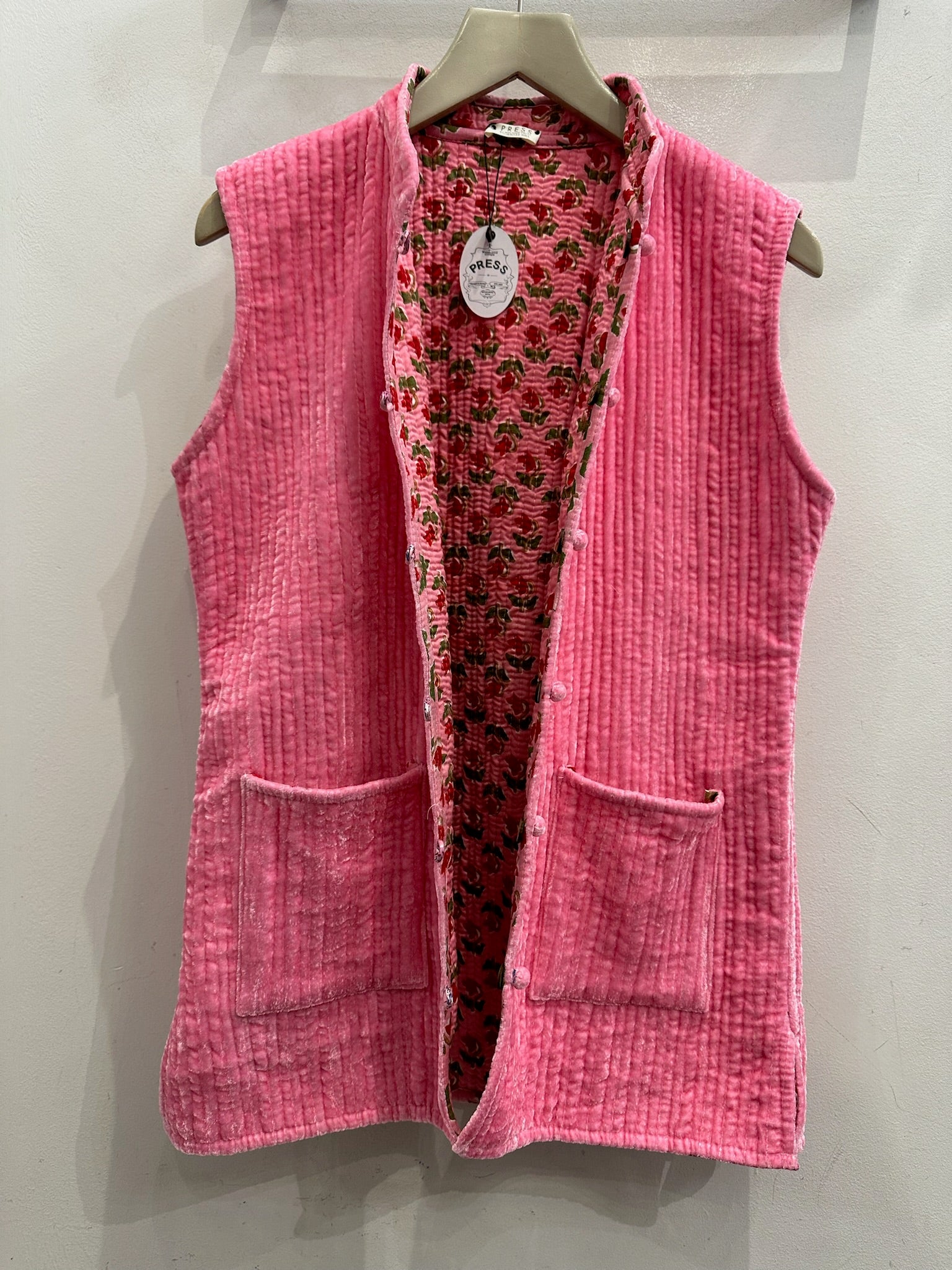 Pink Velvet Kelly Vest