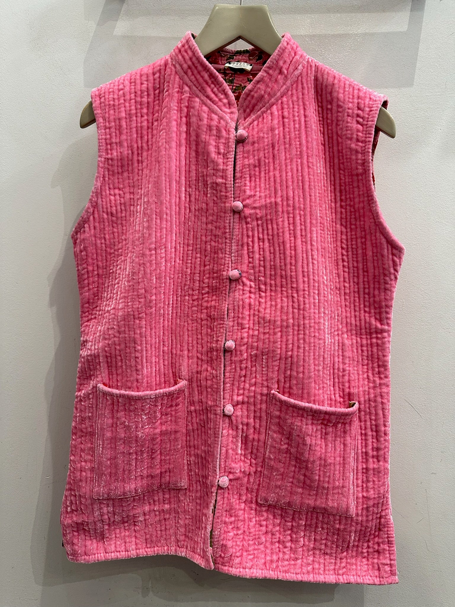 Pink Velvet Kelly Vest