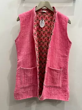 Pink Velvet Kelly Vest