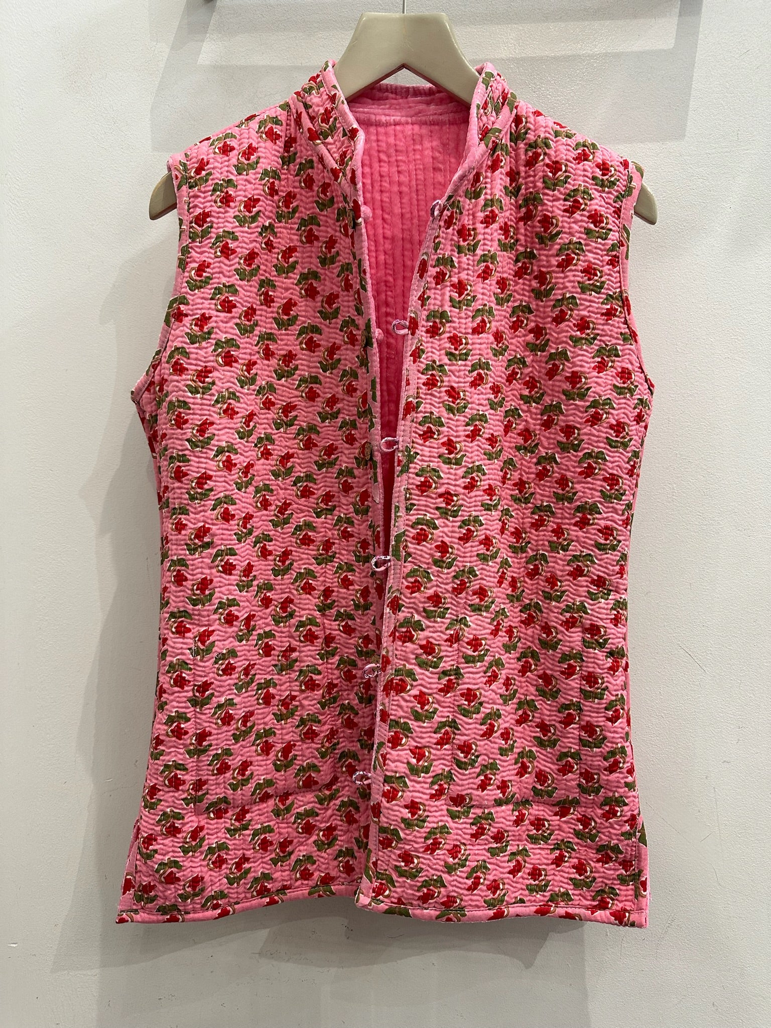 Pink Velvet Kelly Vest