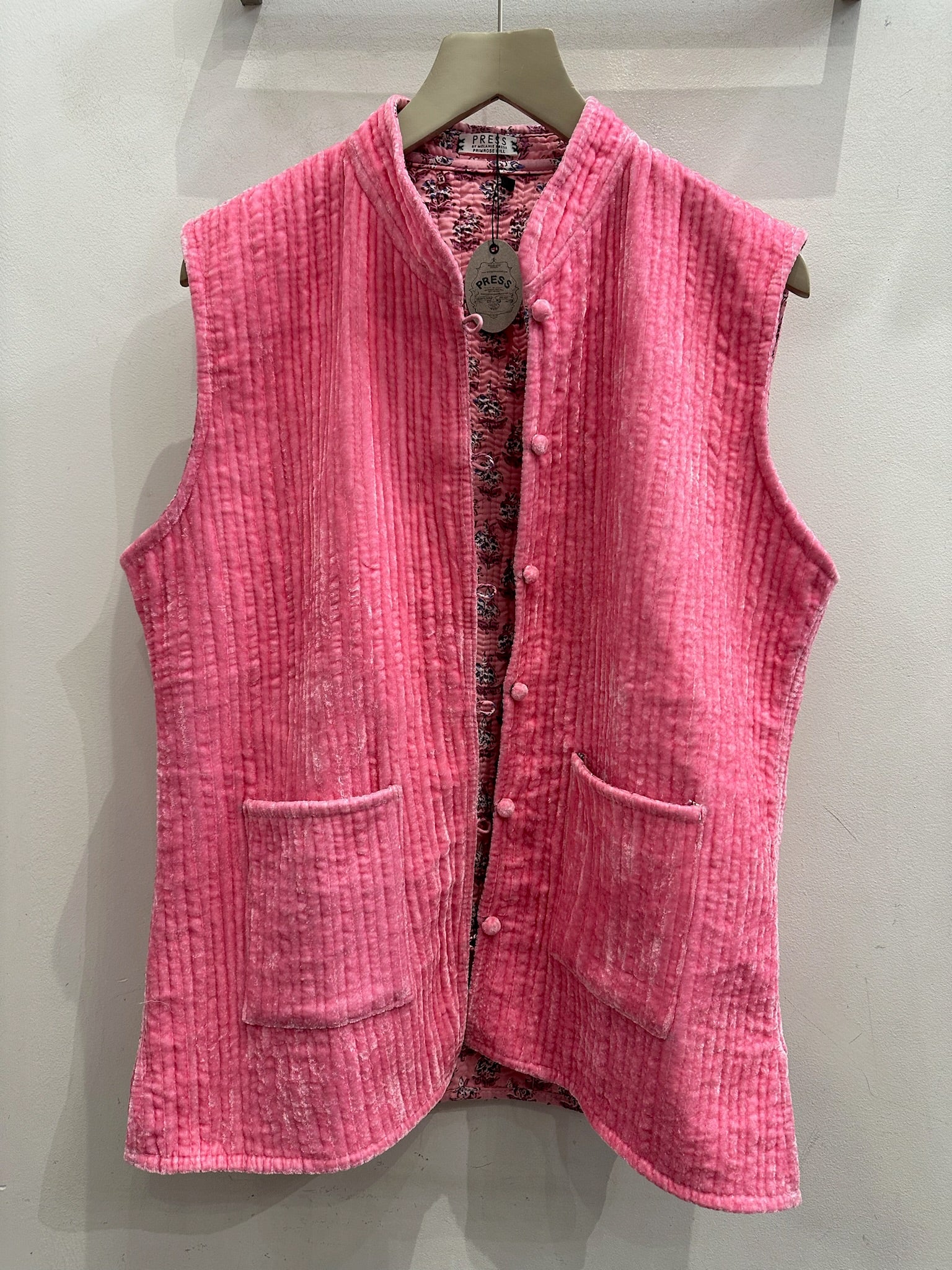 Pink Velvet Kelly Vest