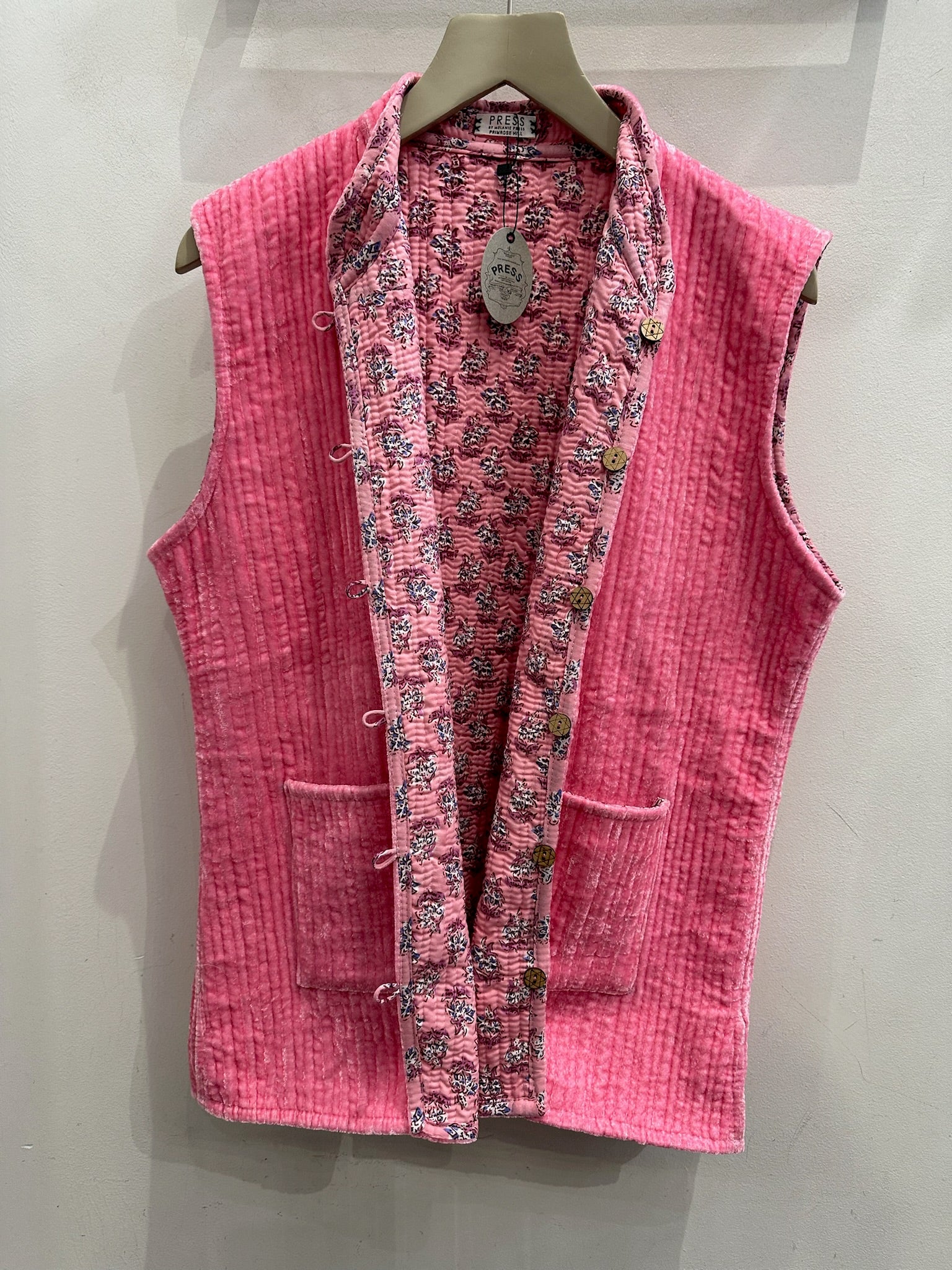 Pink Velvet Kelly Vest