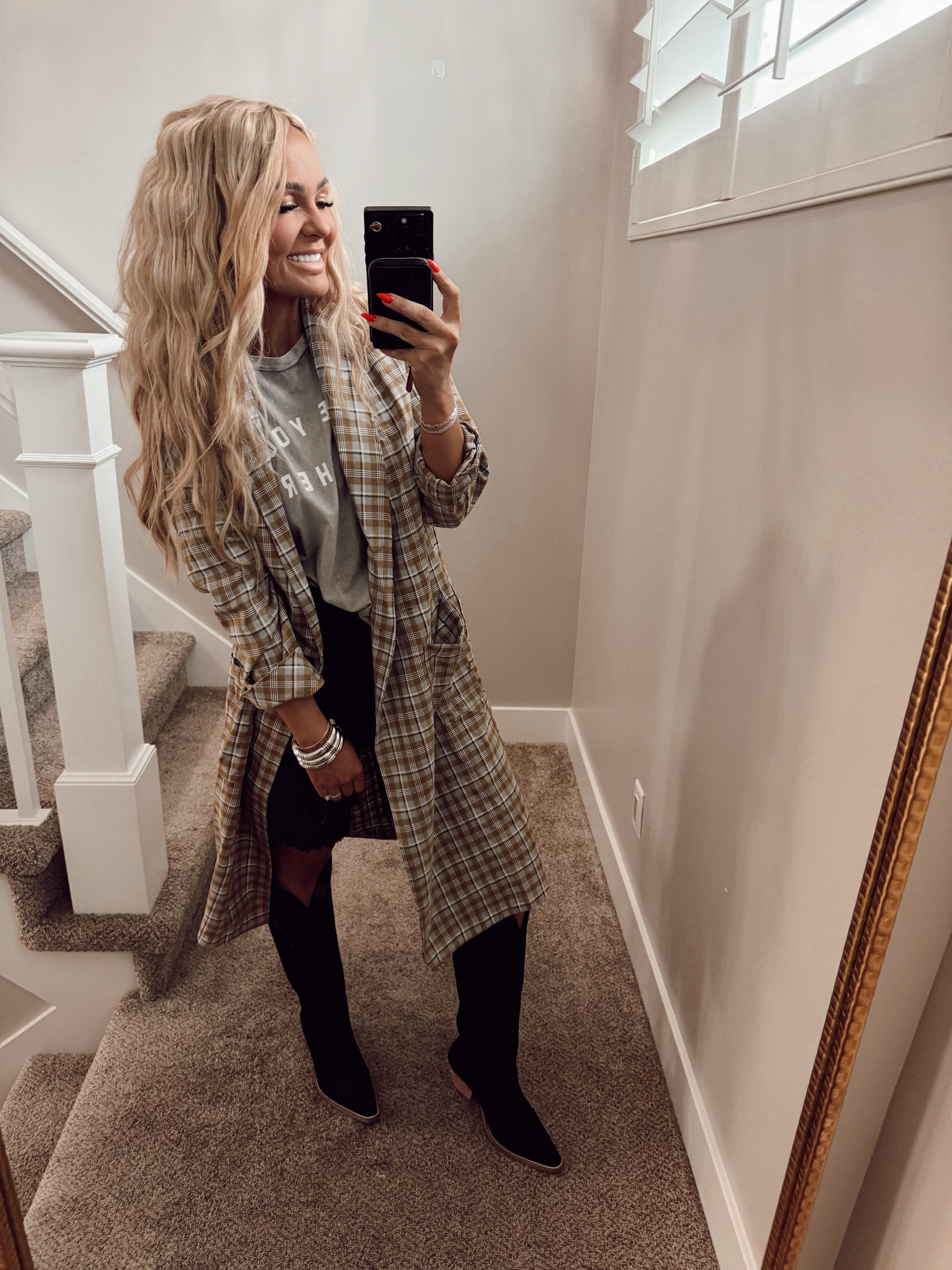 Plaid jacket/coat