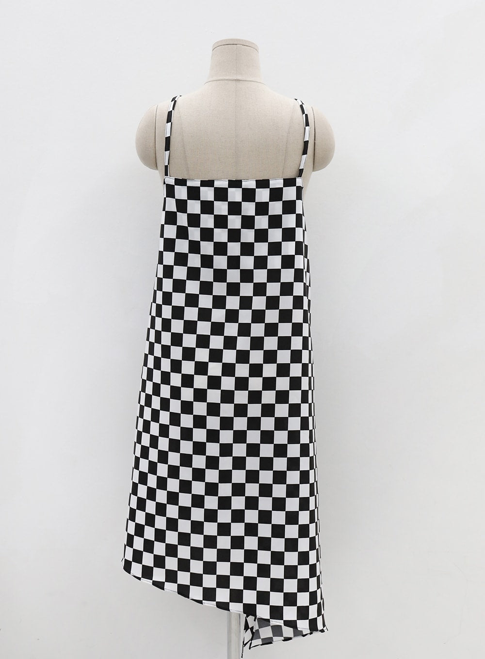 Plus Size Checked Sleeveless Dress - IG09