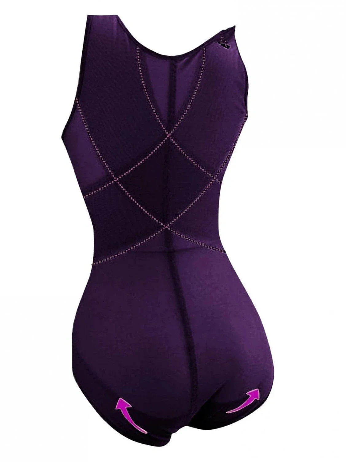 Plus Size Lace-Up Corset Bodysuit with Floral Design, Tummy Control, and Push-Up Support