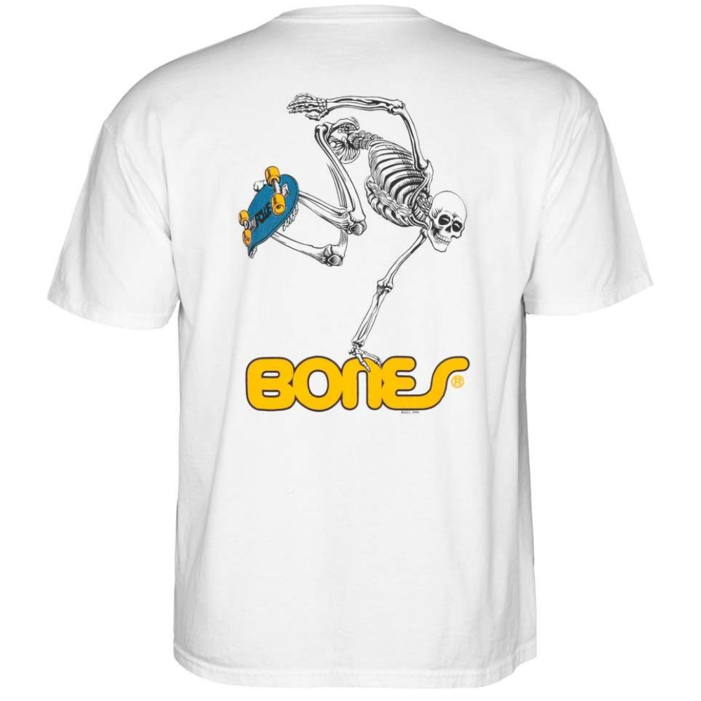 Powell Peralta Skeleton Skate T-Shirt - White