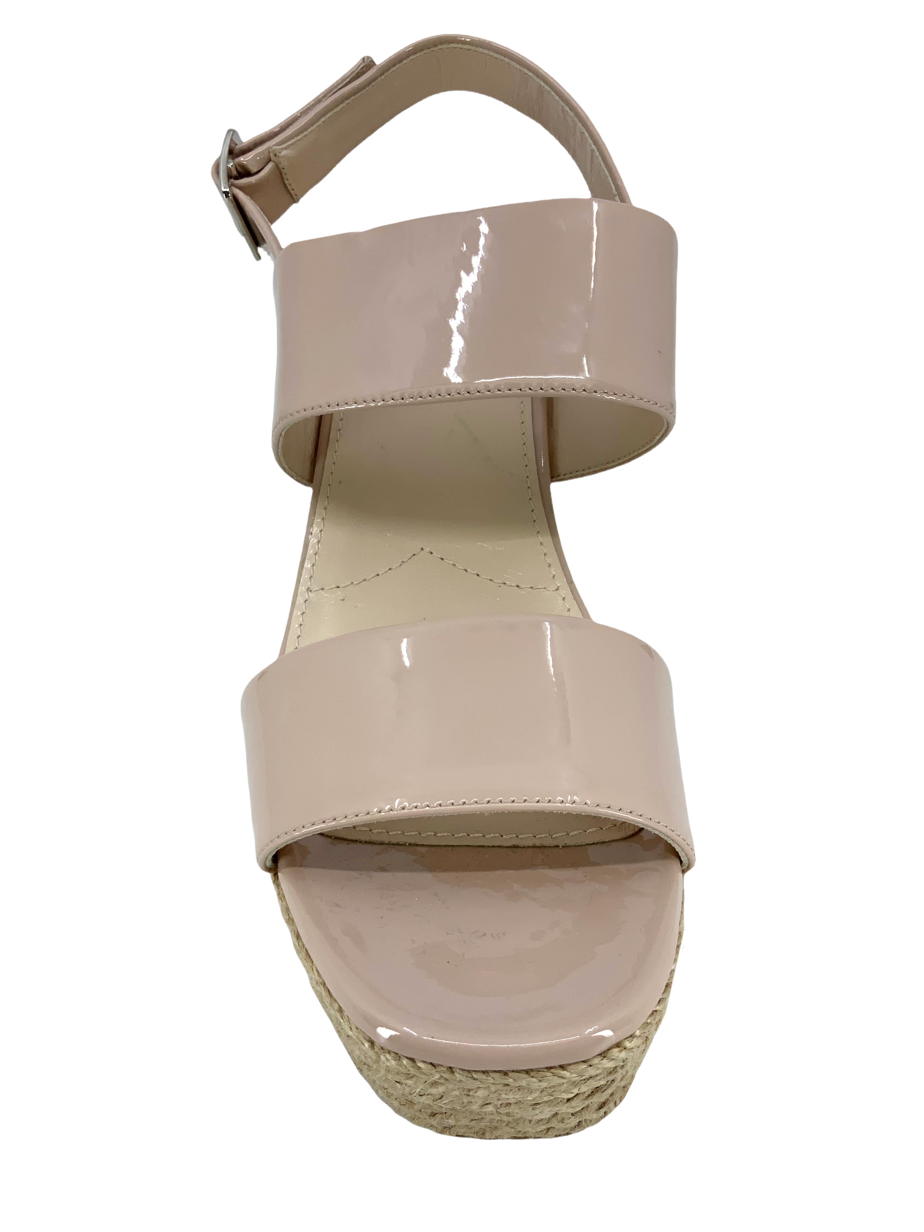 Prada Patent Leather Espadrille Wedge Sandals - Size 8.5: Shop Now