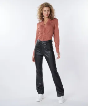 Shop Flared Vegan Leather Women's Pants