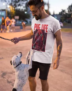 Pug Life T-shirt - White, Basic Digital Graphics