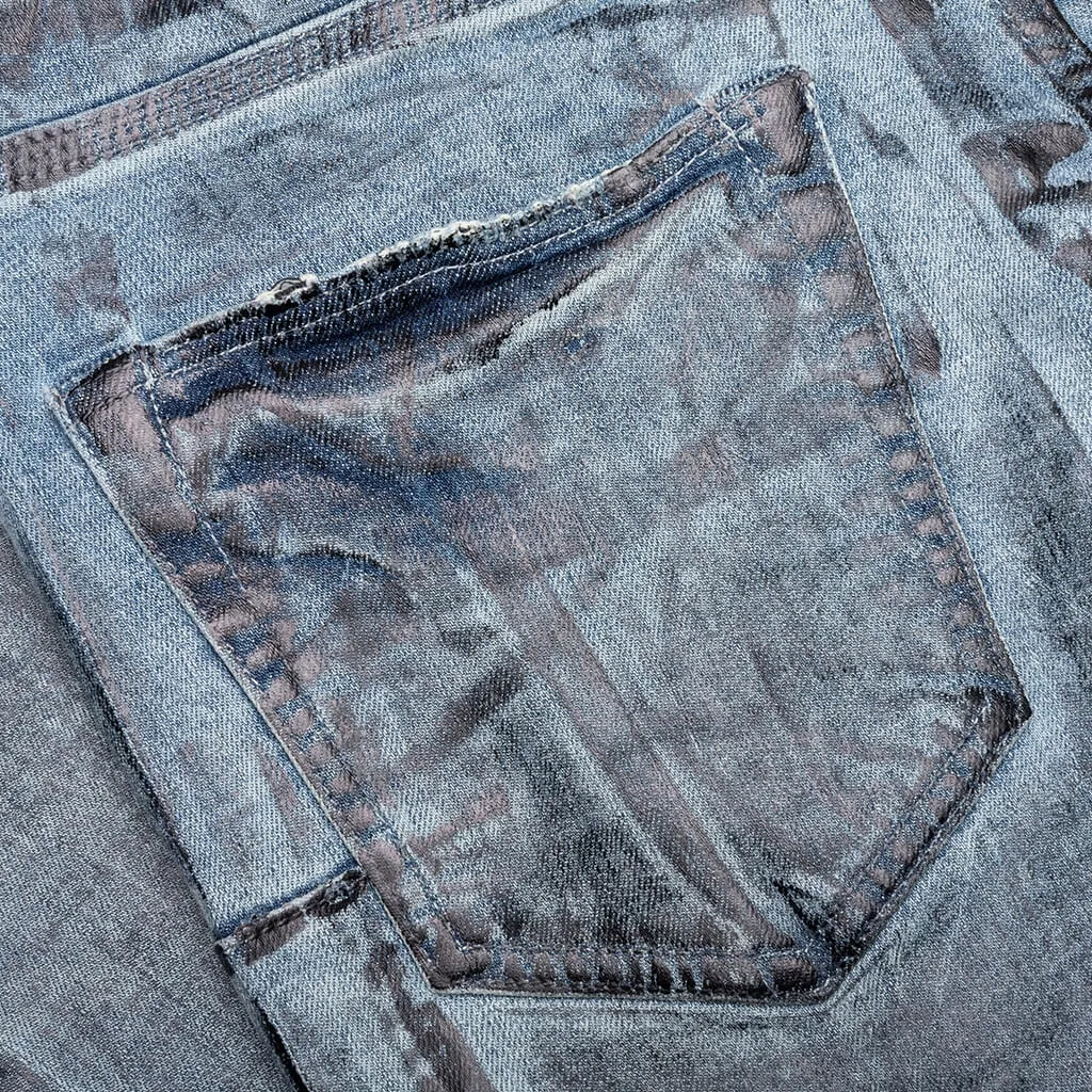 Indigo X Ray Black Foil Purple Denim P001