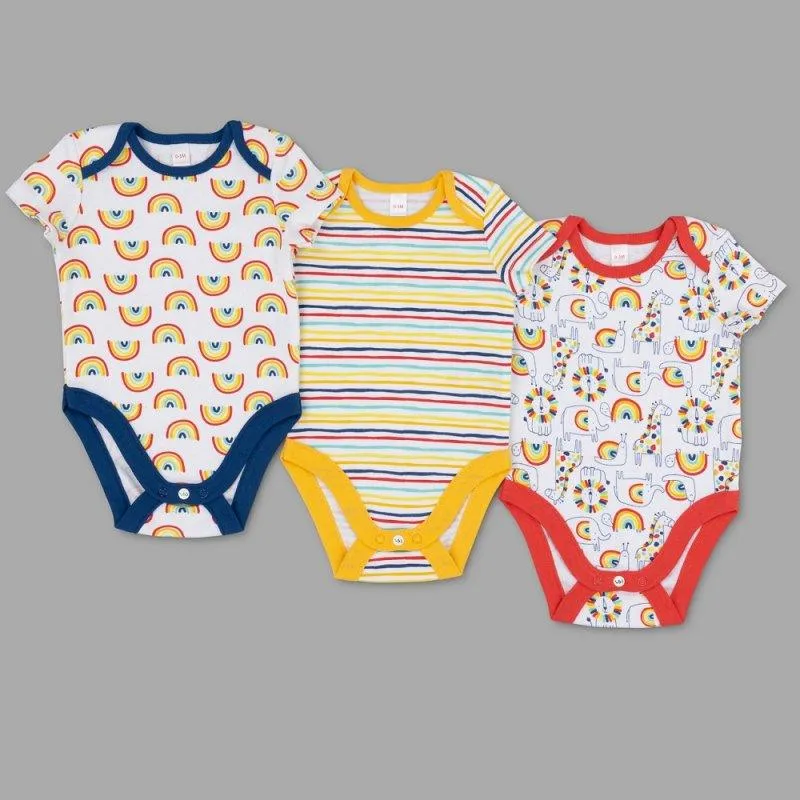 Rainbow Baby Vests, Gender-Neutral Baby Vests, Multicolored Baby Vests