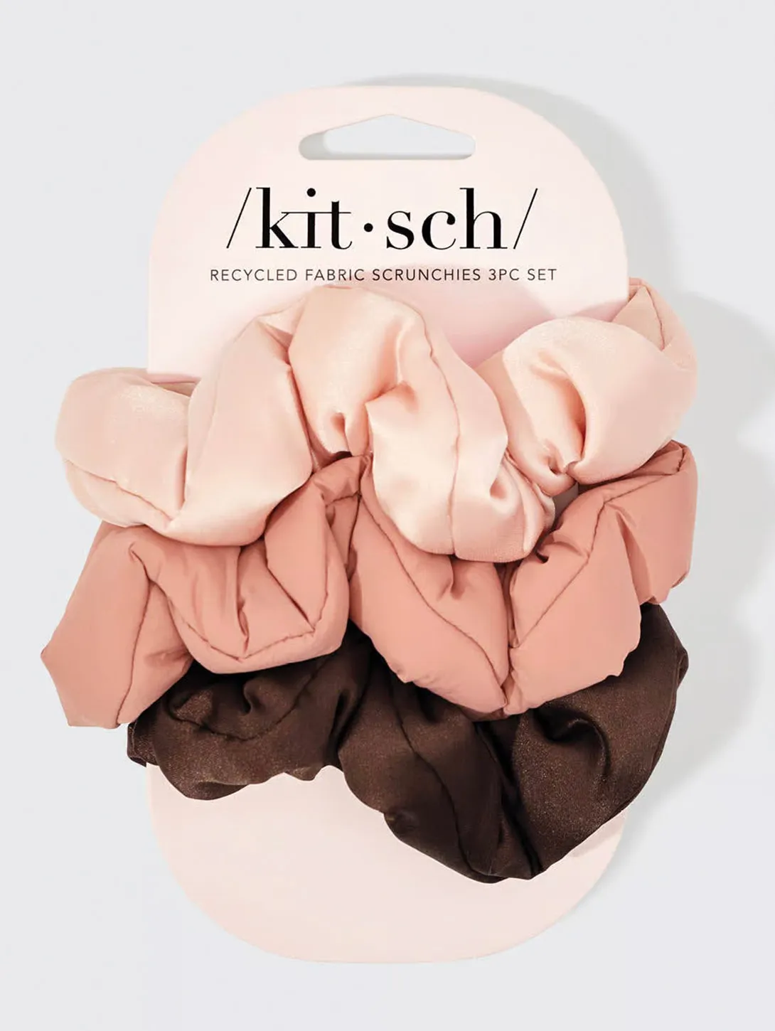 Rosewood Recycled Fabric Cloud Scrunchies