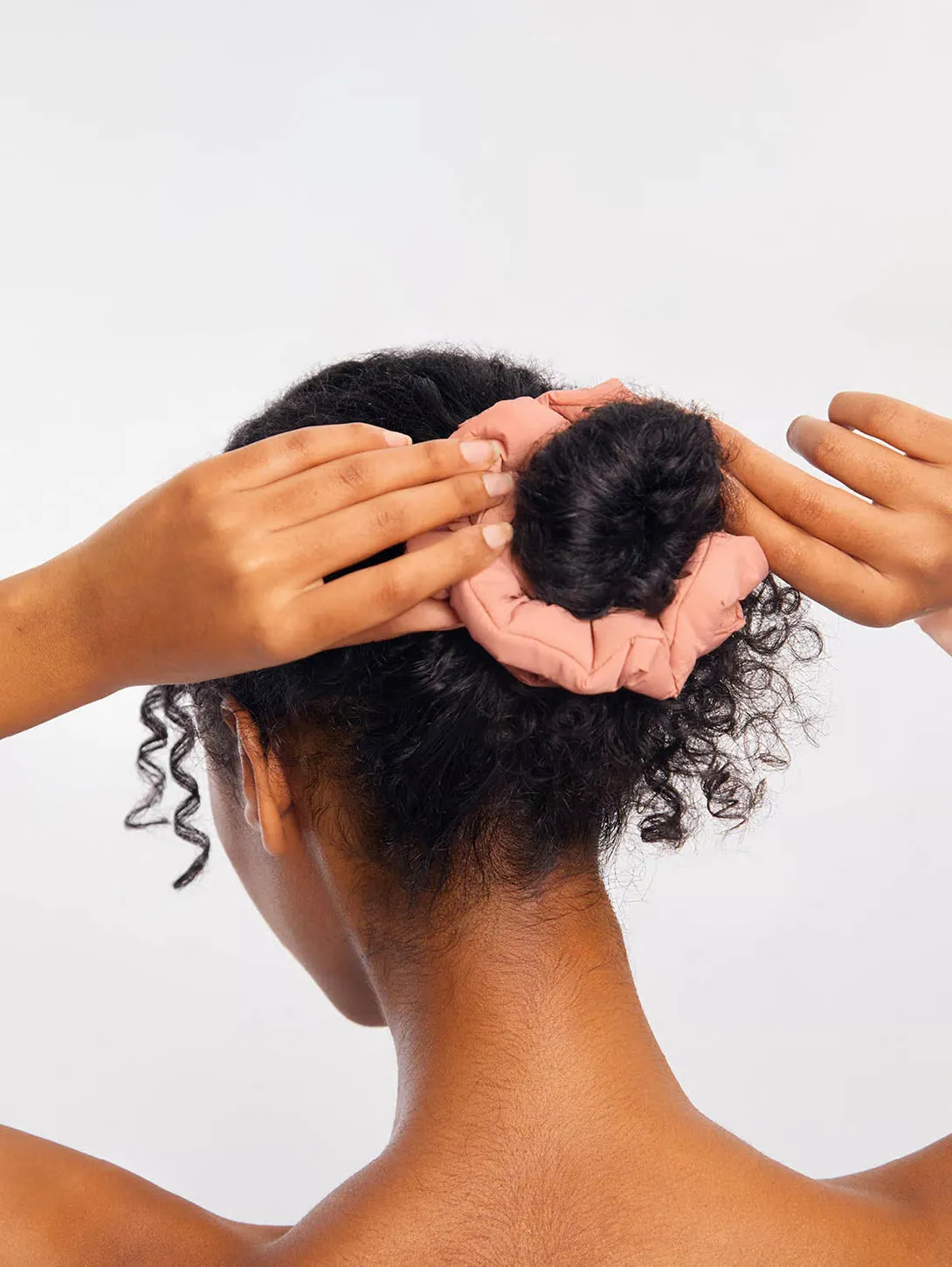 Rosewood Recycled Fabric Cloud Scrunchies