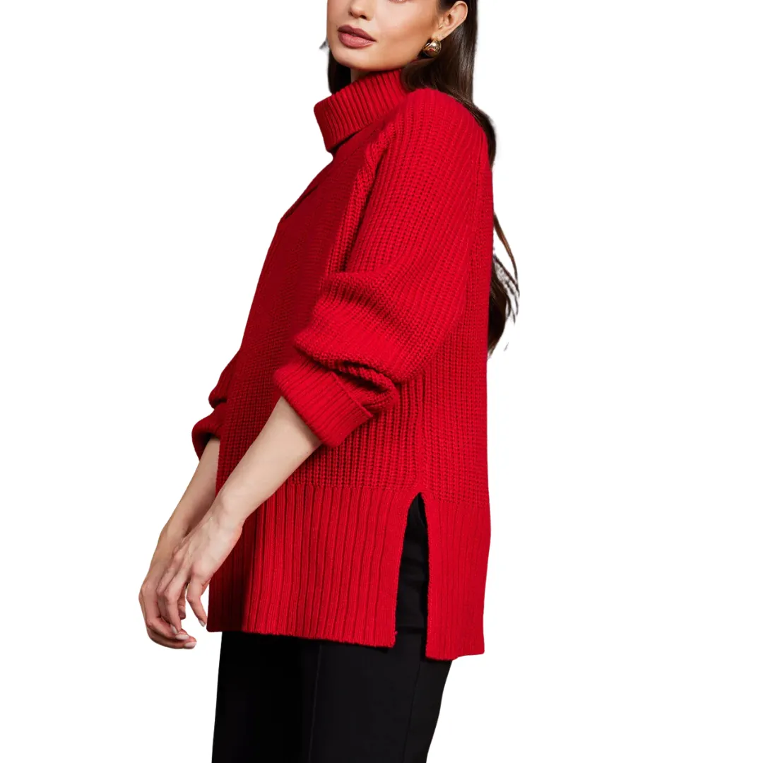 Red Turtleneck Sweater