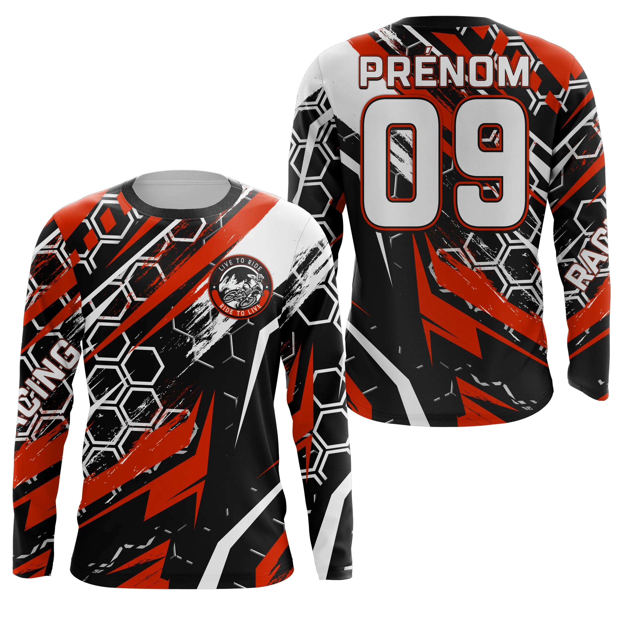 Red UV Protection Cross Jersey, Personalized Moto Cross Driver Gift, Race Course Jersey - CT20122226