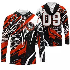 Red UV Protection Cross Jersey, Personalized Moto Cross Driver Gift, Race Course Jersey - CT20122226