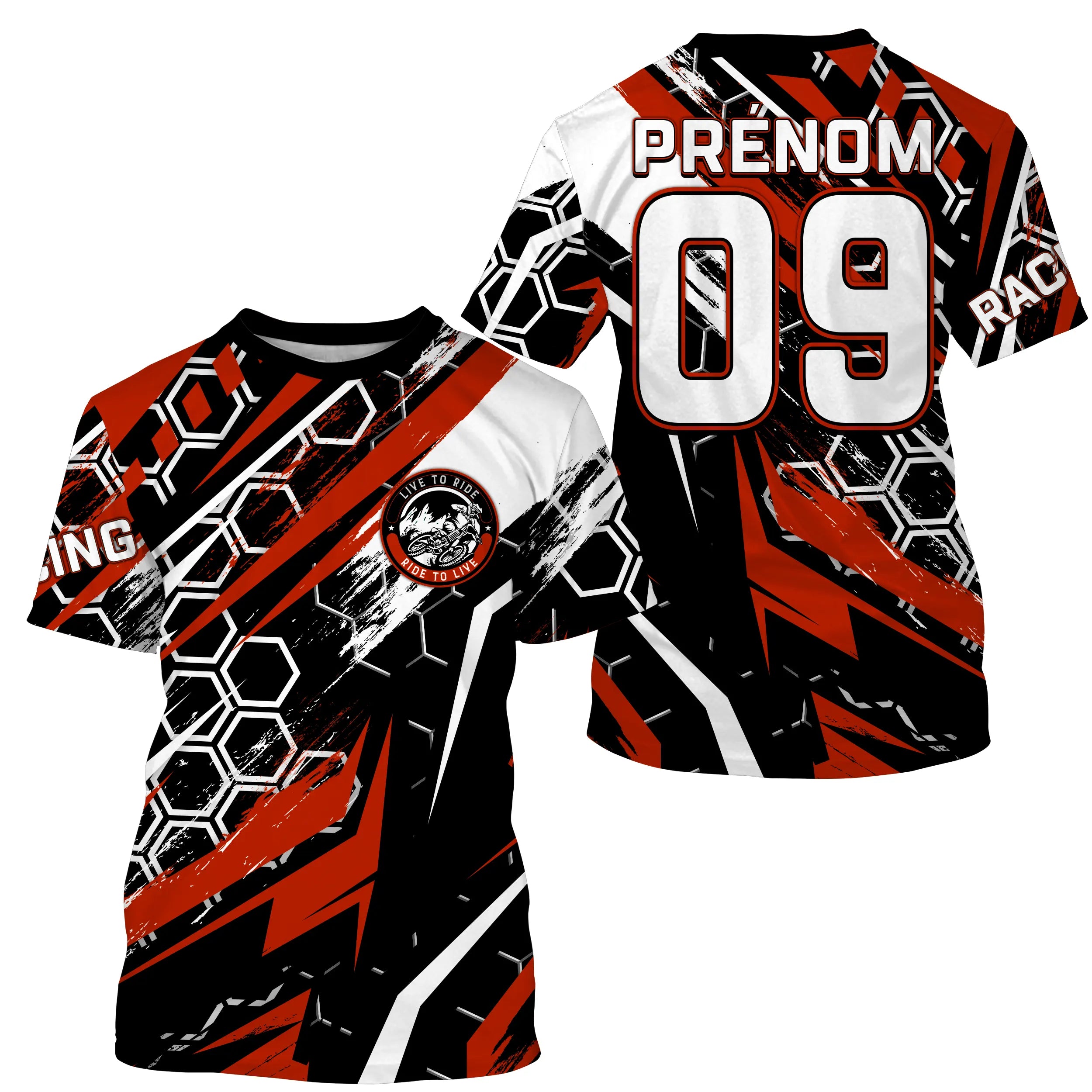 Red UV Protection Cross Jersey, Personalized Moto Cross Driver Gift, Race Course Jersey - CT20122226