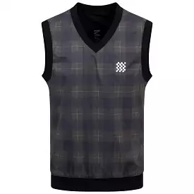 Reversible Black Check V-Neck Gilet SS24