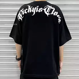 Rickyisclown Gothic Tee Black - RIC Cursive Design [R7230213E-K8]