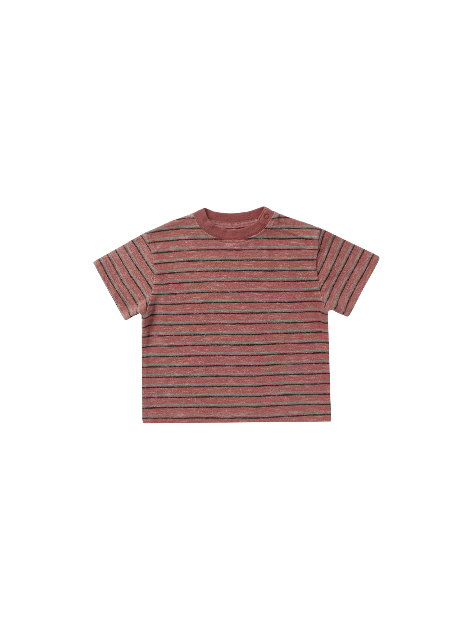 Rylee Cru red multi stripe relaxed tee