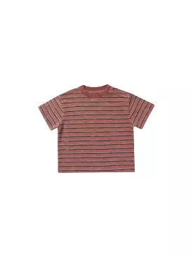 Rylee Cru red multi stripe relaxed tee