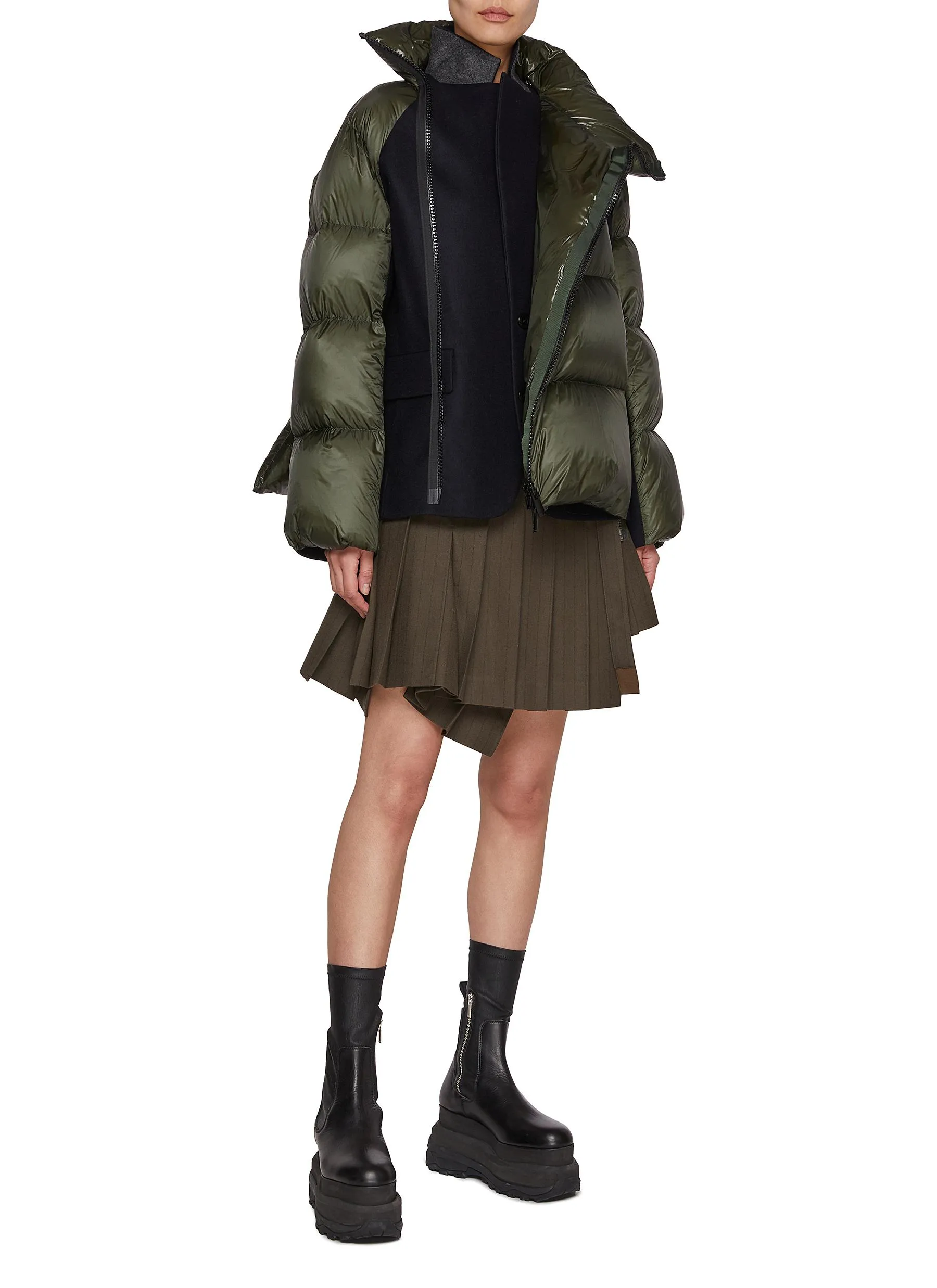 SACAI Two-Tone Puffer Jacket