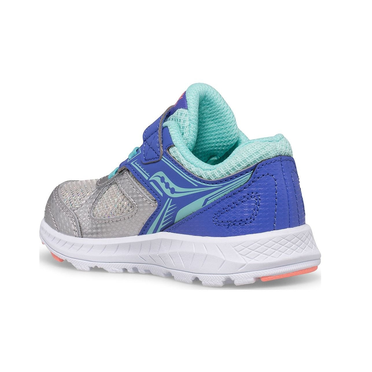 Saucony Children's Sneaker - Silver/Periwinkle/Turquoise Cohesion 14 A/C.