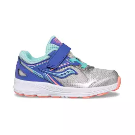 Saucony Children's Sneaker - Silver/Periwinkle/Turquoise Cohesion 14 A/C.