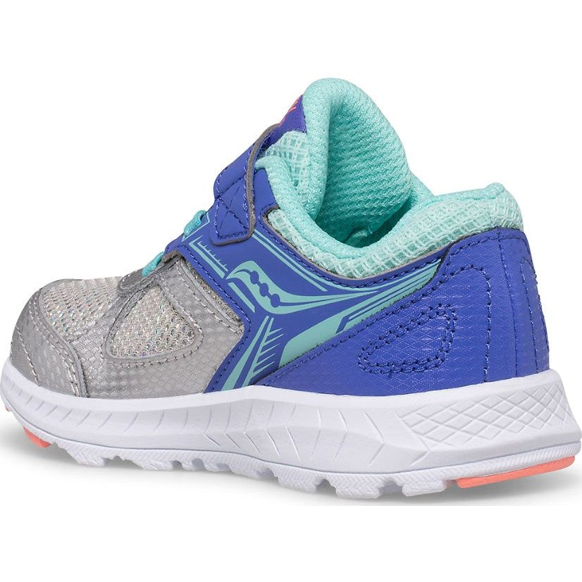 Saucony Toddler Sneaker Silver Periwinkle Turquoise Cohesion 14 A/C