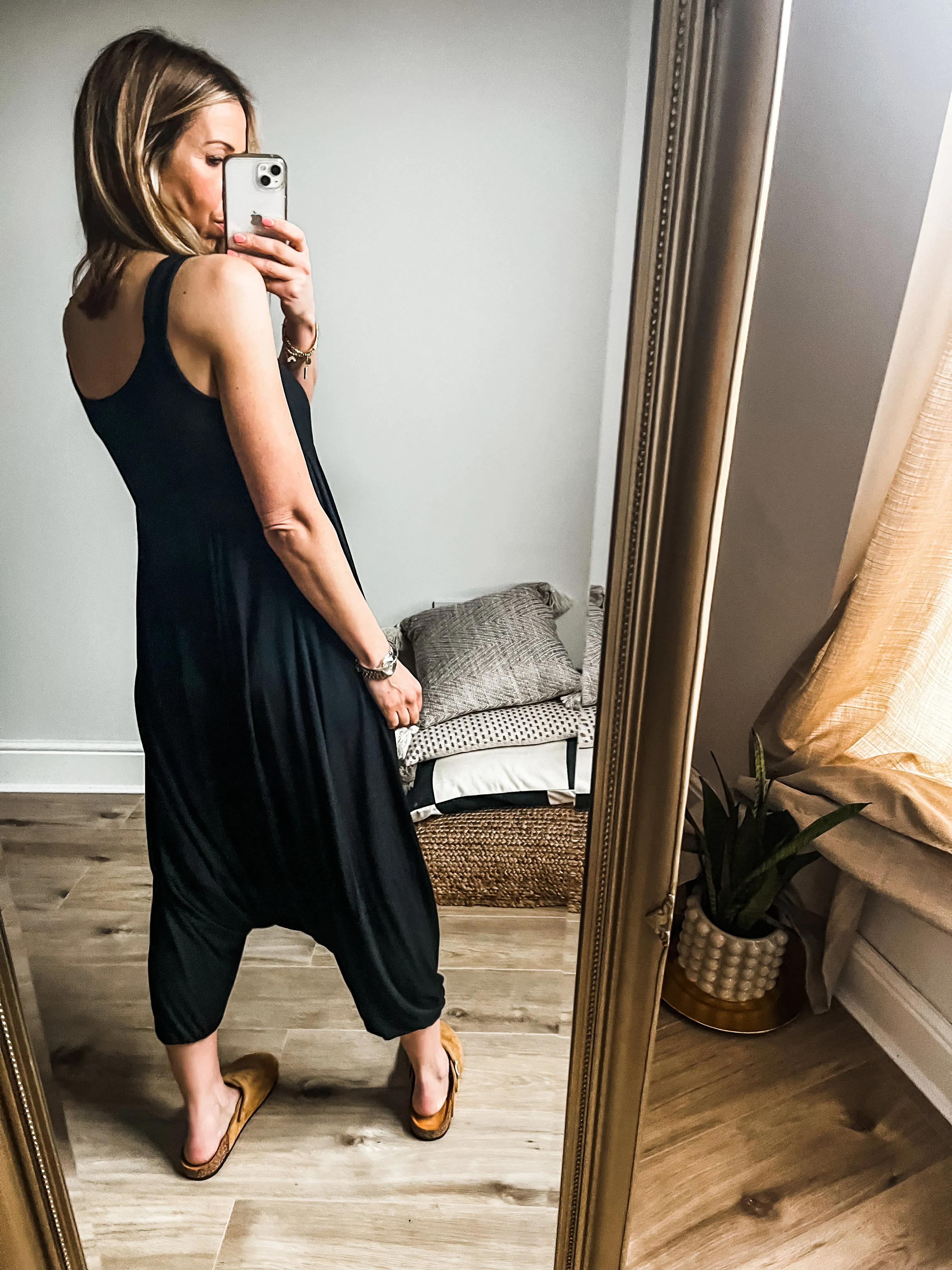 Harem Jumpsuit with Scoop Neck