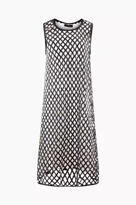 Search Result: Sparkling Net Sleeveless Dress with Sequinned Piping