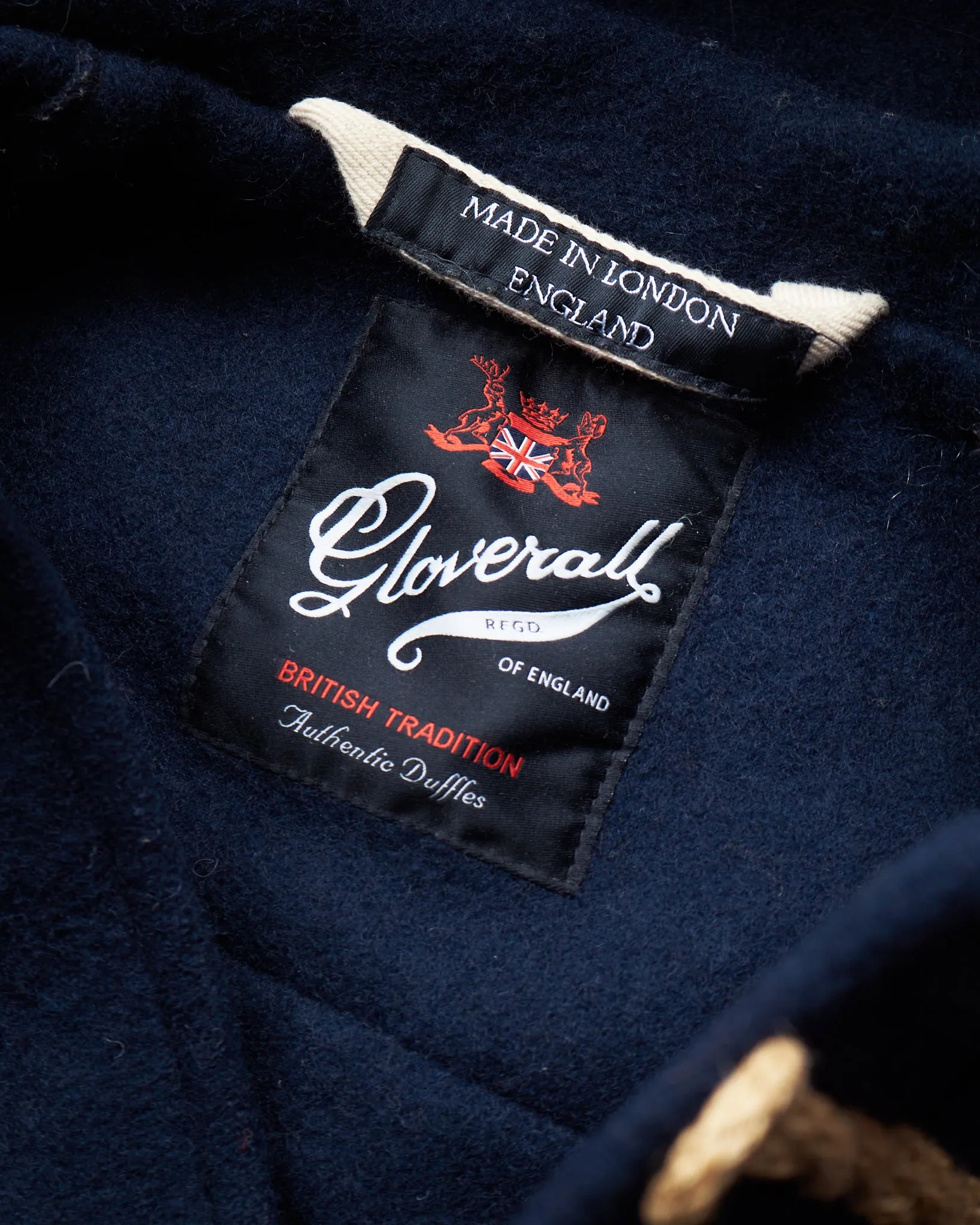 Second Hand Gloverall Wool Duffle Coat Navy Size US 36  EU 46