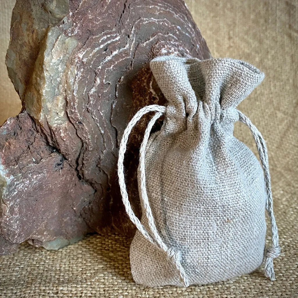 Shungite Rune Set in Linen Pouch