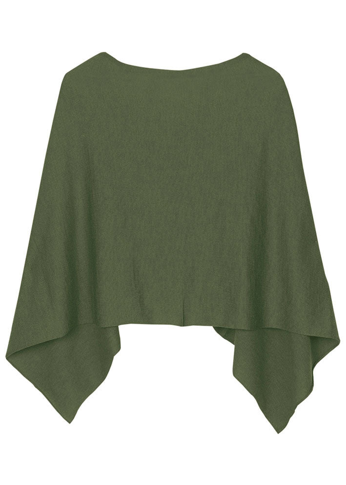 Sibin Linnebjerg Paris Poncho - Light Army: Trendy and comfortable poncho in Light Army color. Perfect for any occasion.