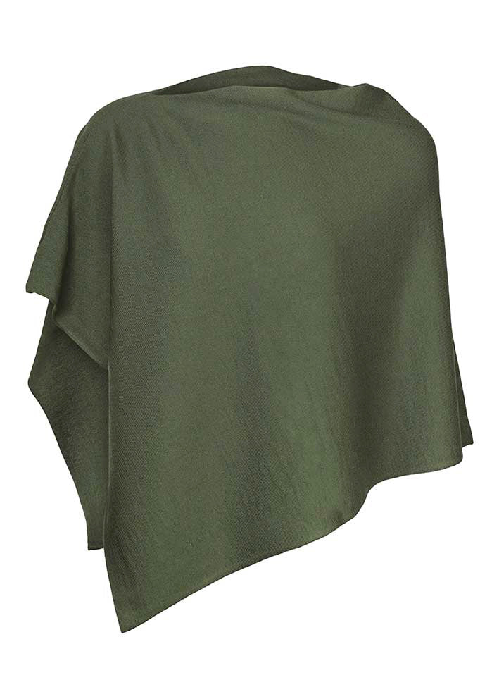 Sibin Linnebjerg Paris Poncho - Light Army: Trendy and comfortable poncho in Light Army color. Perfect for any occasion.