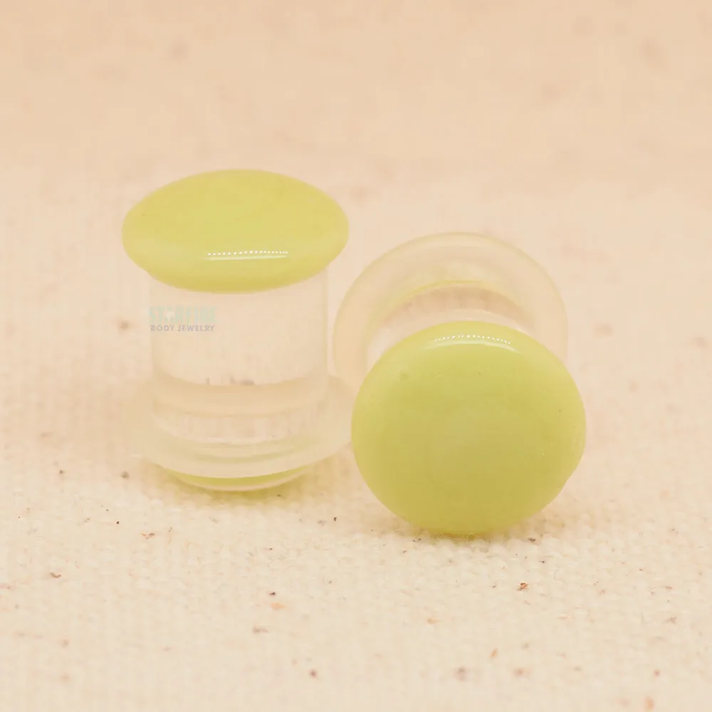 Green Glass Color Front Plugs