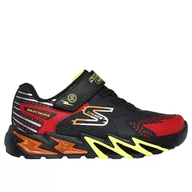 Skechers Black/Red S Lights Flex-Glow Bolt Kids Sneaker