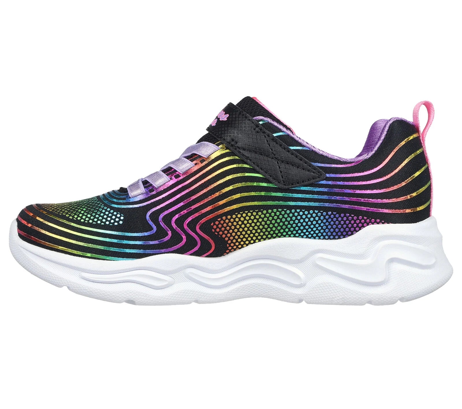 Skechers Children's Sneaker - Black Multi S Lights Wavy Beams